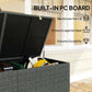 162-Gallon Rattan Deck Box with Wheels
