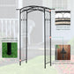 7Ft Outdoor Garden Arbor, Wedding Arch for Ceremony, Trellis with Scrollwork Design, Ideal for Climbing Vines and Plants, Black