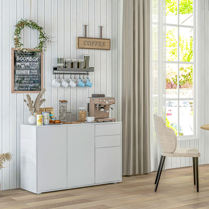Coffee Bar Sideboard Cabinet with 2 Drawers - White