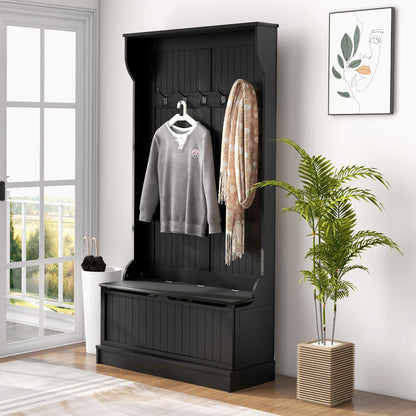4-in-1 Hall Tree with Shoe Storage and Bench