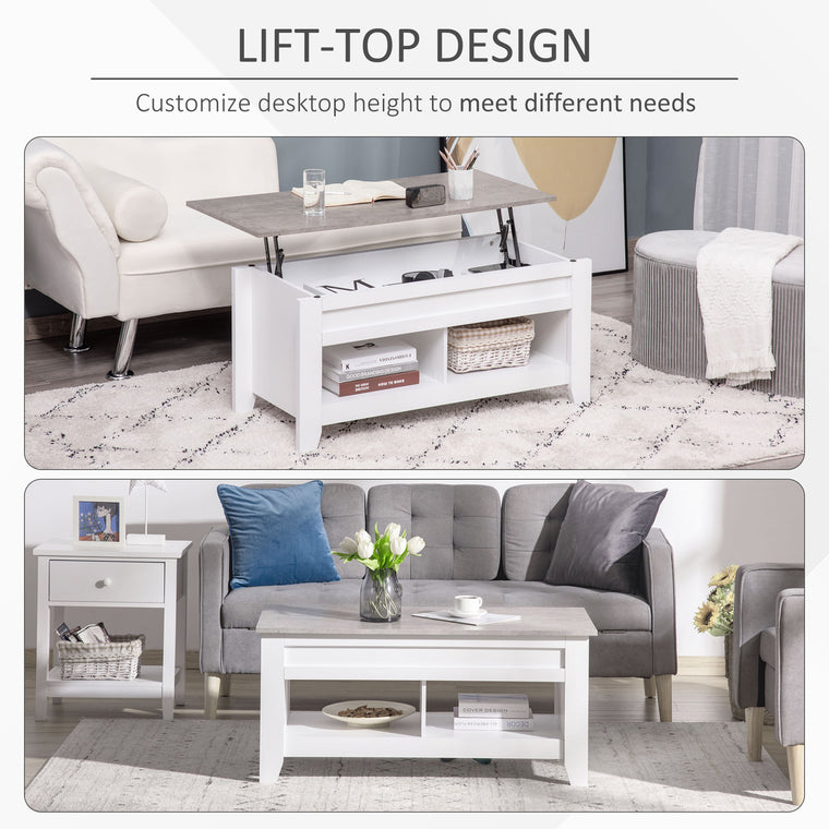 Lift Top Coffee Table with Hidden Storage