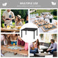 Aluminum Outdoor Dining Table for 6, Rectangular Patio Dining Table 55" L x 35.5" W x 29.25" H, Modern Garden Table for Kitchen, Dining Room, Patio, Natural