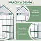 56" x 29" x 77" Walk-in Greenhouse, Mini Greenhouse with 4 Shelves, Roll-Up Door and Weatherized Cover, Clear