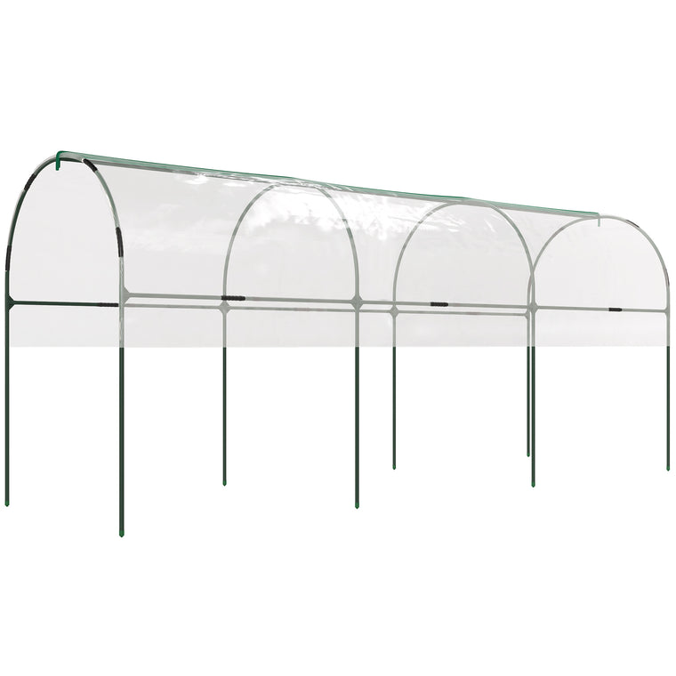 157.5" x 47.2" x 66.9" Tunnel Tomato Greenhouse with Guy Ropes