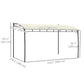 10' x 13' Backyard Pergola with UV30+ Protection Canopy and Steel Frame for Porch, Patio, Deck, Cream White