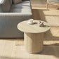 Round Coffee Table, 24" Center Table, Natural Wood