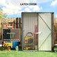 5' x 3' Outdoor Storage Shed, Steel Garden Shed with Single Lockable Door, Tool Storage Shed for Backyard, Brown