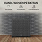 67-Gallon Rattan Deck Box with Waterproof Liner