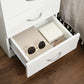 Bedside Table with 3 Drawers, Modern Wood Nightstand, Side End Table for Bedroom, White