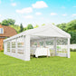 13'x26' Heavy Duty Large Party Tent & Carport with Removable Sidewalls, Windows, Portable Garage Canopy Tent, White
