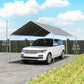 10'x20' Carport Heavy Duty Galvanized Car Canopy with Included Anchor Kit, 3 Reinforced Steel Cables, Grey