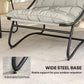 3 Piece Outdoor Bistro Set, Round Patio Table and Chairs Set for 2 with Breathable Mesh Seat and Cushions, Light Grey