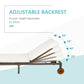 Patio Rattan Sun Lounger with 4-Level Adjustable Backrest and Wheels, Wicker Chaise Lounge Chair with Cushion, for Patio, Deck, Poolside Cream White
