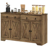 Kitchen Sideboard with Barn Doors and 2 Drawers