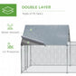 19.7' x 9.8' Metal Chicken Run with Waterproof and Anti-UV Cover