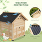 Duck Coop, Wooden Duck House with Openable Roof & Double Doors, Natural Wood