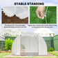 Walk-in Tunnel Greenhouse, Plant Hot House w/ Support Rods, Roll-up Mesh Door, Mesh Windows, 13'x9.8'x6.6', White