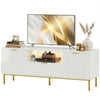 TV Console with RGB LED Lights and Soft-Close Doors
