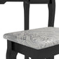 Vanity Desk with Stool, Makeup Vanity with 360° Rotating Oval Mirror, 5 Drawers and Padded Seat, Dressing Table for Bedroom, Black