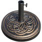 25 lb Heavy Duty Patio Umbrella Base, Round Market Umbrella Stand for Outdoor, Deck, Backyard, Garden, Bronze