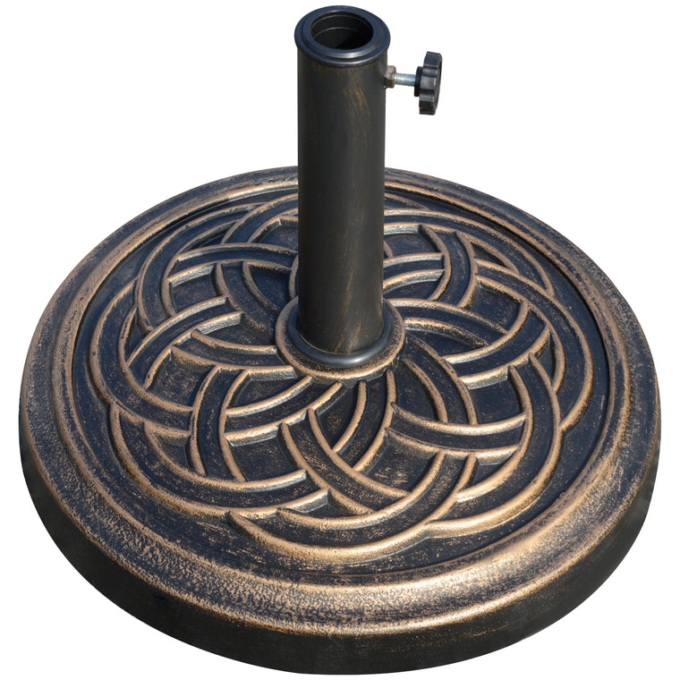 25 lb Bronze Round Umbrella Base, Heavy Duty