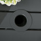 Outdoor Side Table, Patio End Table with Umbrella Hole, Small Coffee Table with Steel Frame for Balcony, Black