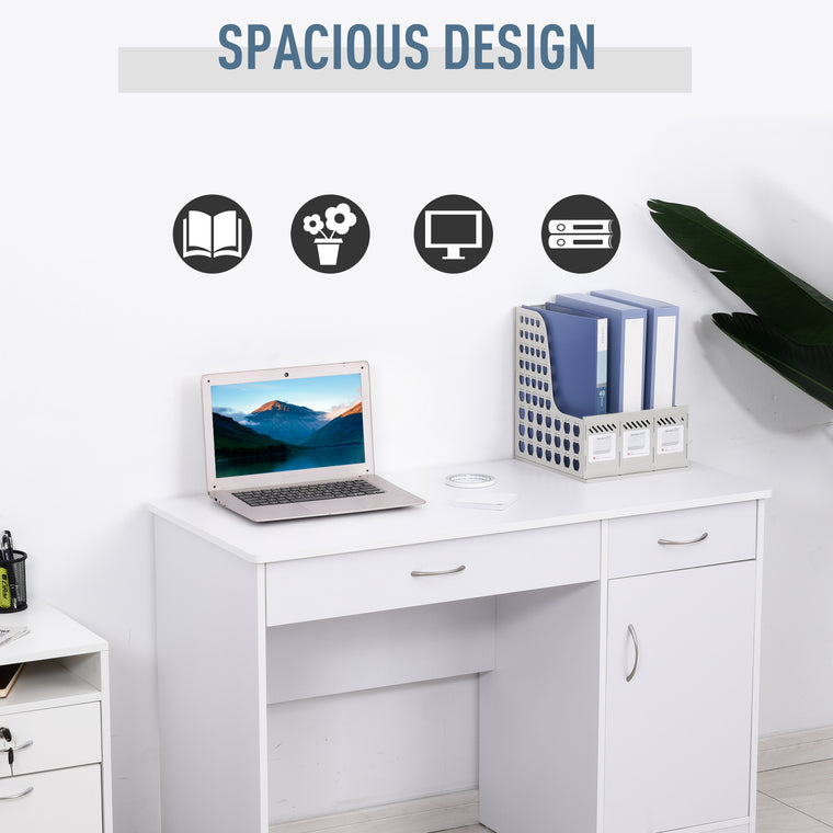 Computer Desk with Storage Drawers and Cabinet