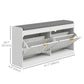 Shoe Storage with Seat, Upholstered Hallway Bench, Shoe Bench with 2 Flip Drawers and 4 Vents for 8 Pairs of Shoes