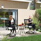 Outdoor Patio Chairs Set of 2, Metal Swivel Rocker Chairs with Cushion and Armrests for Backyard, Garden, Patio