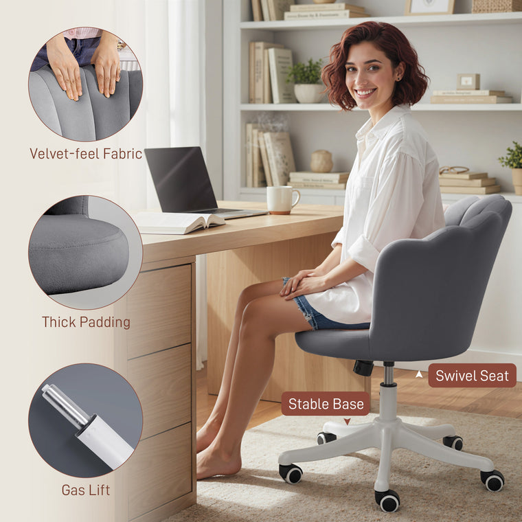 Armless Swivel Office Chair with Tilt