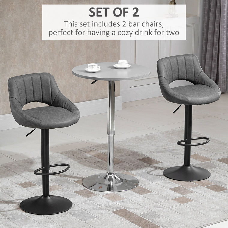 Swivel Counter Height Bar Stools Set of 2 - Grey