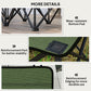 6 Seat Folding Camping Chair with Cup Holder and Carrying Case for Camping, Picnic, Sports Events, Dark Green