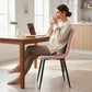 Dining Chairs Set of 4, Upholstered Dining Room Chairs with Steel Legs, Modern Kitchen Chair for Dining Room, Pink