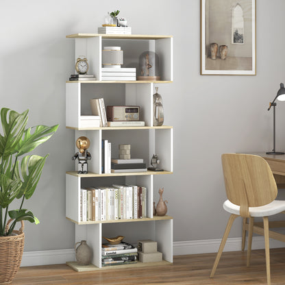 5-Tier S-Shaped Bookshelf