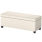 44 Inches Ottoman with Storage, Lid, Legs, Corduroy End of Bed Bench for Living Room, Bedroom, Entryway, Beige