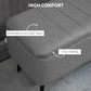 40" Ottoman with Storage, Linen Upholstered Storage Ottoman Bench with Steel Legs for Living Room, Bedroom Grey
