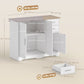40" Sideboard Buffet Cabinet with 2 Drawers and 3 Doors - White