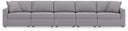 5 Pc. Sectional With 3 Armless Chairs