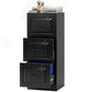 3-Drawer Vertical Filing Cabinet with Lock - Black