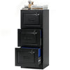 3-Drawer Vertical Filing Cabinet with Lock - Black