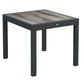 Extendable Dining Table, Rectangular Patio Outdoor Table with Aluminum Frame and Plastic Board Tabletop for Lawn, Grey