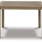 Aria Plains - Brown - Square Dining Table W/Umb Opt