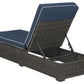 Grasson - Brown / Blue - Chaise Lounge With Cushion