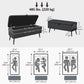 40" Linen Storage Ottoman Bench - Black