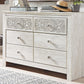 Paxberry - Whitewash - Six Drawer Dresser - Medallion Drawer Pulls