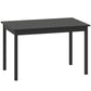 47" x 30" Dining Table, Farmhouse Dining Room Table with Pine Wood Frame, Space Saving Kitchen Table, Black