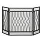 3-Panel Metal Mesh Fireplace Screen, Decorative Fire Spark Guard Cover, 49.5" x 31.5"for Living Room Home Decor, Black