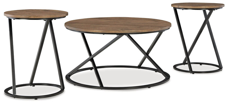 Cassbryn - Brown / Black - Occasional Table Set (Set of 3) - Forward Furniture