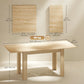 55" Extendable Dining Table Seats 6-8 - Natural Wood