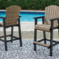 Fairen Trail - Tall Barstool (Set of 2) - Black / Driftwood